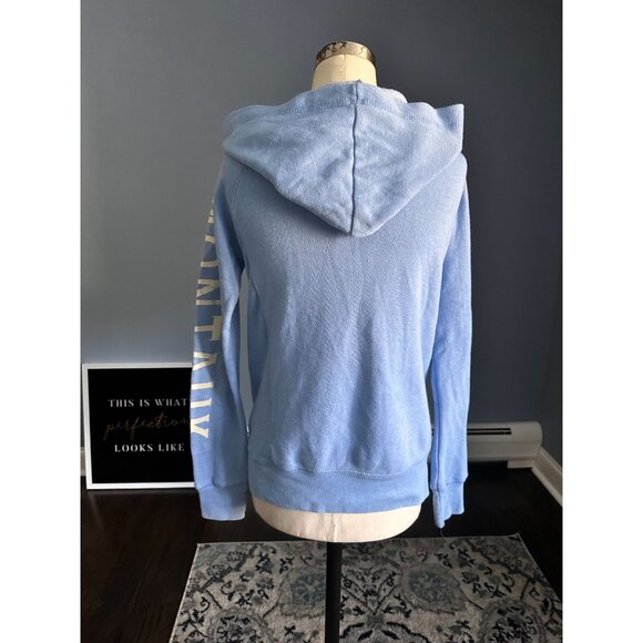 Ocean Drive blue hoodie MONTAUK on front and down the sleeve Small - Picture 5 of 5